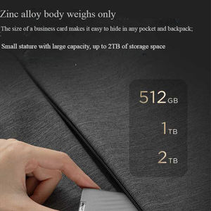 Disque <span class=keywords><strong>SSD</strong></span> Mobile Lenovo ThinkPlus PS6 1To PSSD Double Interface Type-C USB 3.1 Haute Vitesse 550Mo/s pour Téléphone et Ordinateur - Product Image 4