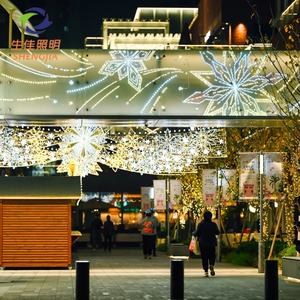 Vente chaude Noël Nouvel An Lumière LED de rue extérieure <span class=keywords><strong>paysagère</strong></span> IP65 à cadre métallique avec télécommande motif flocon de neige - Product Image 3