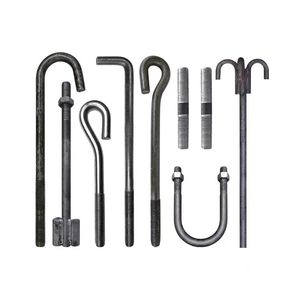 สลักเกลียวหัวหกเหลี่ยมเหล็กกล้าคาร์บอน GB799 <span class=keywords><strong>ร</strong></span>ูปทรงเลข 9 ขนาด M12-M42 สำหรับยึดคอนกรีตฐานเสาเค<span class=keywords><strong>ร</strong></span>น หินฐาน และสกรูยึดฐาน - Product Image 2