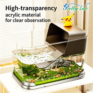 Villa <span class=keywords><strong>de</strong></span> Lujo para Tortugas, Acuario Ecológico con Plataforma para Tomar el Sol para Tortugas Rojoorejadas Domésticas - Product Image 3