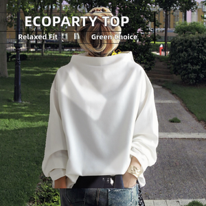 Ecoparty Women's Vintage Print Sweatshirt 2024 Spring/Autumn O-Neck Long Sleeves Loose Fit Casual Breathable Pullover - Product Image 4