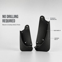 Garde-boue STEELTIGER pour Tesla Model Y 2021-2024, 4 pièces, à clipser, sans perçage, noir, TPE PP, protection de carrosserie