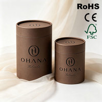 Boîte ronde en carton rigide haut de gamme pour l'emballage de crèmes, lotions, sérums, bouteilles de soins de la peau, tubes en papier pour thé, café, noix avec insert