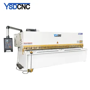 qc12y 12*3200 4m cnc hydraulic iron sheet metal steel swing guillotine cutting and shearing machine