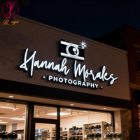 Enseigne commerciale personnalisée en lettres 3D éclairées par LED, logo de restaurant 3D, enseigne LED pour magasin, enseigne publicitaire extérieure pour devanture de magasin