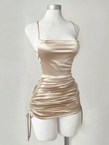 Nuovo Vestito Popolare con Canotta e Schiena Scoperta, <span class=keywords><strong>Abbigliamento</strong></span> <span class=keywords><strong>Sexy</strong></span> da <span class=keywords><strong>Donna</strong></span>, Squisito Design con Coulisse Laterale, Gonna Corta Aderente sui Fianchi - Product Image 6