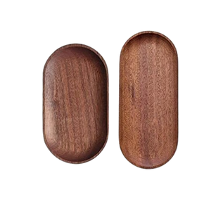 Plateaux de service en bois mangue avec poignée décorations pour le rangement de la cuisine Plateaux arrondis Fournitures pour hôtels et restaurants - Product Image 2