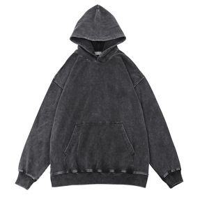 Áo hoodie cổ rộng vintage, size lớn, kiểu dáng rộng rãi, áo khoác nỉ, áo hoodie unisex dành cho nam, hàng sale nóng - Product Image 2