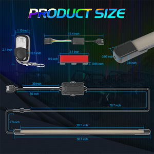 Barre lumineuse LED de 31 pouces pour hayon de UTV, feux de freinage, de positionnement et de clignotants pour Polaris RZR, Kawasaki, Can-<span class=keywords><strong>Am</strong></span>, voiturette de golf - Product Image 2