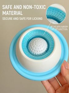 Tapis de léchage pour animaux de compagnie en plastique, distributeur lent pour chiens et chats - Jouet interactif anti-fuite et anti-débordement, bol de nettoyage des dents, utilisation intérieure - Product Image 5