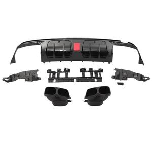 W205 khuếch tán ABS phía sau Bumper khuếch tán bóng đen phía sau môi với ống xả lời khuyên cho Mercedes W205 barbus phong cách - Product Image 1