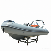 Bateau de pêche en aluminium RIB390 de 3,9 m (13 pieds) avec auvent/parasol gonflable