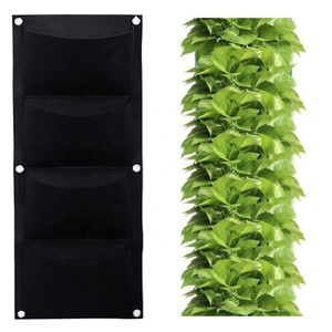 Maceta Colgante de Pared Ecológica de Fieltro Negro de 5 Galones para Jardín y Hogar, Bolsa de Cultivo para Plantas Verticales - Product Image 4