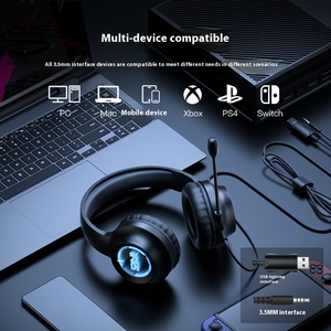 <span class=keywords><strong>Onikuma</strong></span> หูฟัง X36แบบมีสาย <span class=keywords><strong>USB</strong></span> 3.5MM RGB หูฟังครอบหูหูฟังสำหรับเล่นเกมหูฟังตัดเสียงรบกวน - Product Image 2