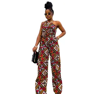 High Quality 100% cotton Traditional Ankara Wax Print Jumpsuit Infinity African clothing for women