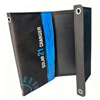 Chargeur solaire pliable 21W en gros, USB portable pour les voyages en extérieur et les situations d'urgence