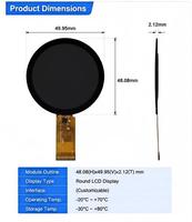 Module d'affichage LCD TFT rond haute luminosité, écran circulaire IPS, interface SPI pour montre intelligente, équipement industriel