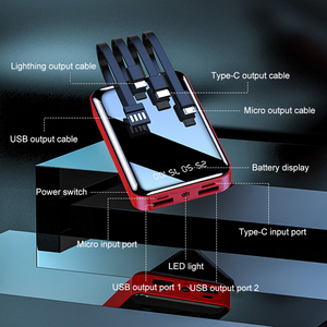 <span class=keywords><strong>Batterie</strong></span> <span class=keywords><strong>externe</strong></span> ultra-fine 20000 mAh avec double port USB et design miroir intégral, personnalisable en gros, batteries externes 5000/10000 mAh pour smartphones - Product Image 3