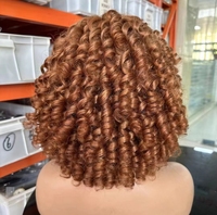 Vente en gros de cheveux vierges brésiliens de qualité 10A 16 pouces 250% de densité supérieure Fummi #350 perruque de machine de couleur noire