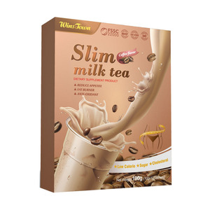 Wholesale <b>Slim</b> Milk <b>Tea</b> 100g Low Carb Dietary Supplement For Weight Management Slimming Coffee Four flavors of milk <b>tea</b> - Product Image 3