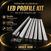 Diffuseur de lumière linéaire à faisceau extra large de 145 degrés de la série MONI, en polycarbonate, pour profil LED encastré
