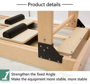 Équipement <span class=keywords><strong>de</strong></span> Pilates, lit à échelle coulissante en bois, entraînement professionnel <span class=keywords><strong>de</strong></span> Pilates, lit à échelle coulissante bidirectionnel - Product Image 2
