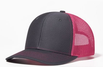 ตาข่ายสีชมพูนีออน+สีชาร์โคล