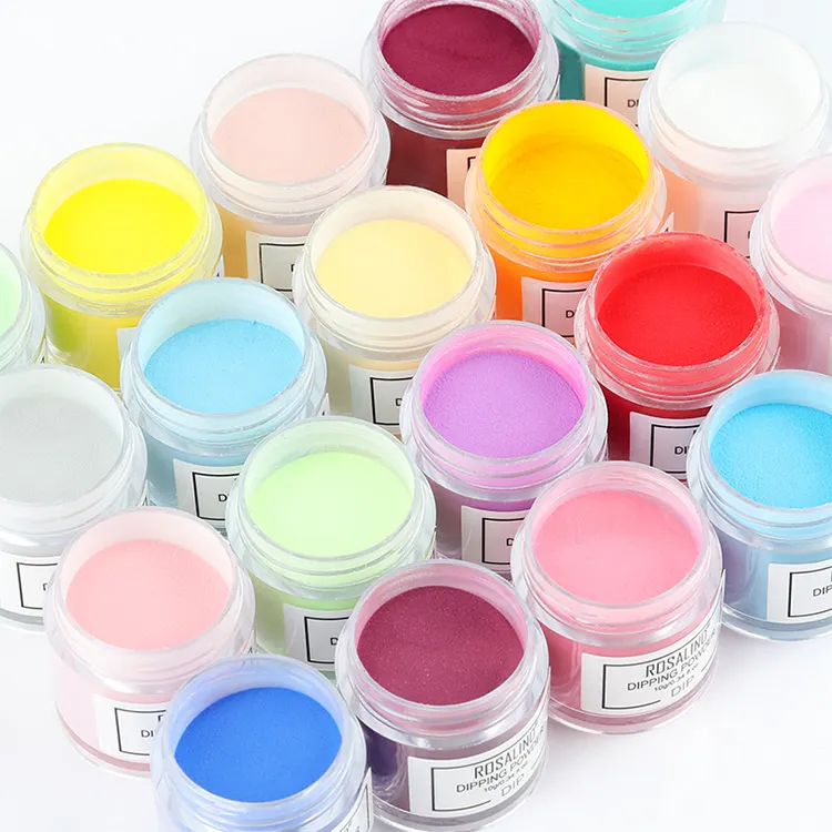 Rosalind Nagel liefert rosa Nude Dip Pulver Anbieter Großhandel benutzer definierte Private Label farbige Nagel Tauchen Acryl pulver für Nägel