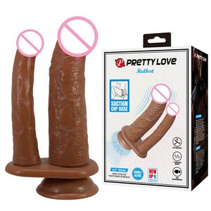 PRETTY <span class=keywords><strong>LOVE</strong></span> Jouets sexuels, vibromasseur réaliste, jouet pour adultes, double vibromasseur pour femmes, hommes, couples, rechargeable par USB - Product Image 1