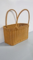 Panier à fleurs en fausse osier rustique écologique avec poignée, style vintage, pour arrangements floraux, décoration de cérémonie de mariage, vente en gros