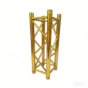 Sistema de exhibición de truss de aluminio dorado para altavoces line array, 300 mm x 300 mm, con patrón triangular para techo de truss de iluminación - Product Image 4