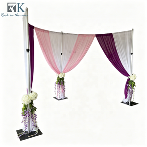 Wedding <b>Backdrop</b> <b>Stand</b> Kit Aluminum Pipe Drape Frame for Party Decora - Product Image 2