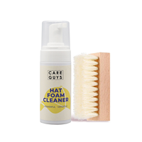 CARE GUYS Kit de nettoyage en mousse pour chapeaux et chaussures de marque privée 120ml avec brosse pour tous les chapeaux et baskets