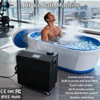 Enfriador de baño de hielo económico de 1 hp rentable para terapia de frío 110V/220V bomba Wifi equipo de refrigeración de desinfección de ciclo de ozono
