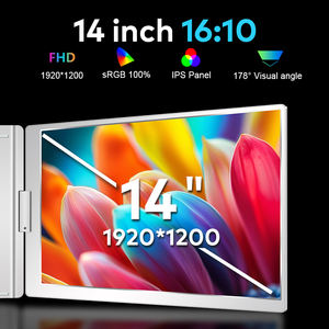 Vente directe d'usine, écran d'ordinateur portable triple écran de 14 pouces, extension portable, écran IPS 1920x1200 avec alimentation USB C et vidéo - Product Image 5