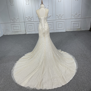 Robes de mariée élégantes en dentelle sirène sans manches pour femmes Jancember 6506 - Product Image 3