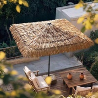Parapluie pliable grand format en aluminium de style hawaïen, protection UV, imperméable, léger, avec base en marbre, direct usine