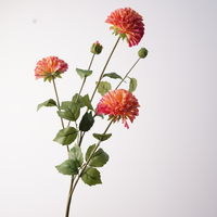 Chrysanthème Artificiel Grandes Têtes Effet Naturel, 5 Branches, Blanc, pour Décoration Mariage, Maison, Fêtes et Arrangements Floraux Événementiels