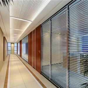 Moderne Kantoorlambrisering Ontwerp Cabines Divider Modulaire Bedienbare Glazen Wandpanelen Scheidingswand Met Aluminium Frame - Product Image 1