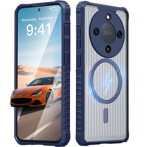 <span class=keywords><strong>Coque</strong></span> de protection intégrale <span class=keywords><strong>antichoc</strong></span> avec aimant intégré à grain vertical givré pour Huawei <span class=keywords><strong>Honor</strong></span> X9D / X9C / X70 - Product Image 2