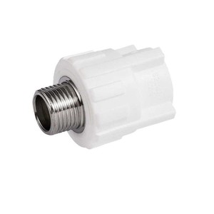 Raccords de tuyauterie d'eau PPR 1 pouce-1/2 pouce DN15-DN25, filetages externes en plastique pour conduites d'eau domestiques - Product Image 1