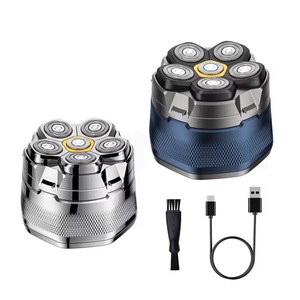 Afeitadora eléctrica rotativa flotante personalizada <span class=keywords><strong>komex</strong></span>, Afeitadora eléctrica resistente al agua con batería fuerte y pantalla LED para hombres calvos - Product Image 1
