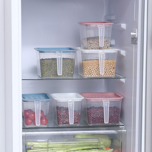 Food Storage <b>Container</b> Rectangle <b>With</b> Handle Airtight <b>Lid</b> For Household Use - Product Image 2
