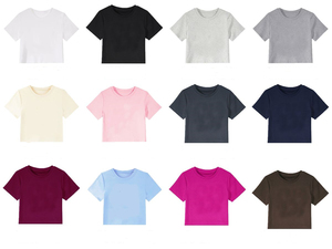 <span class=keywords><strong>T</strong></span>-<span class=keywords><strong>shirt</strong></span> décontracté court et <span class=keywords><strong>ajusté</strong></span> en tissu soyeux 220 GSM pour <span class=keywords><strong>femme</strong></span> RUICHI – Idéal pour l'é<span class=keywords><strong>t</strong></span>é - Product Image 1