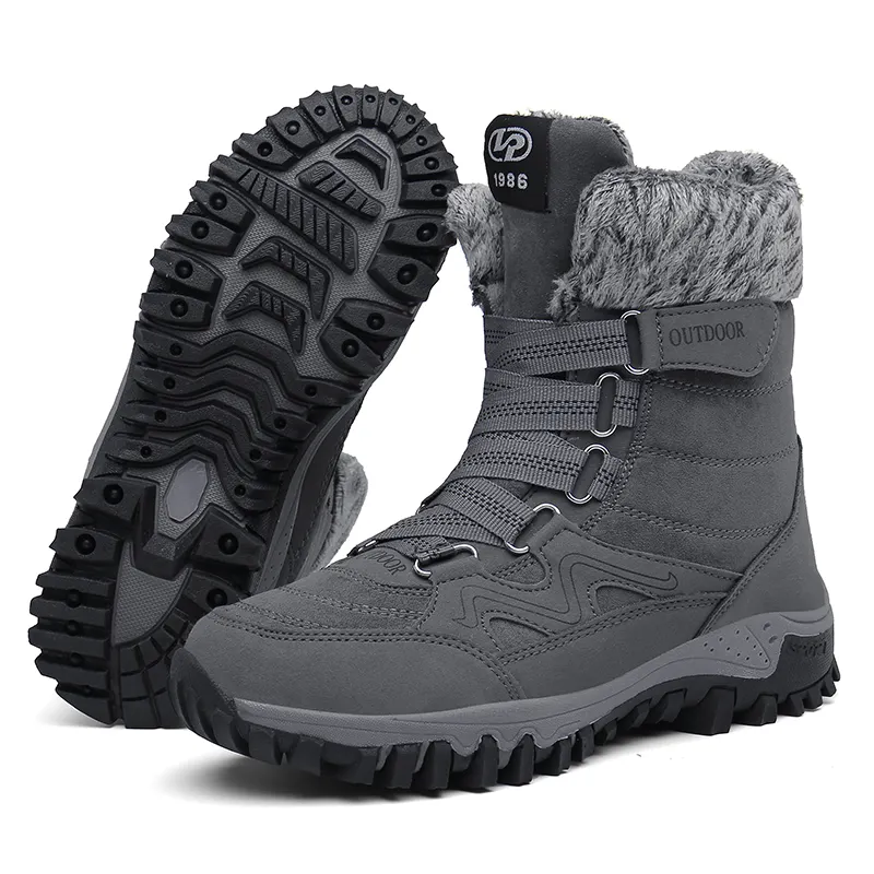 Fabriek Directe Verkoop Winter Plus Size Paar Warme Katoenen Schoenen Voor Mannen En Vrouwen Outdoor Antislip High-top Snowboots 35-46 #