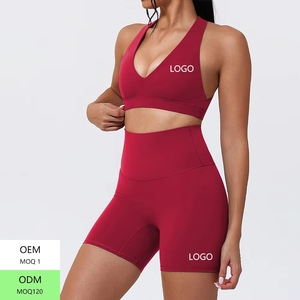 Conjunto de Ropa Deportiva <span class=keywords><strong>para</strong></span> Mujer, Sujetador Deportivo Sexy con Espalda Descubierta, Pantalones de Yoga de Cintura Alta Ajustados y Moldeadores, de Secado Rápido y Cómodos - Product Image 4