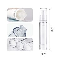 Botella Airless de 10 ml Recargable, Botellas de Plástico Transparente con Bomba para Suero, Envases Cosméticos Ecológicos para Crema de Ojos