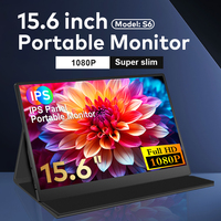 Monitor Portátil para PC de 15.6'', Panel IPS, 1 Cable para 2 Pantallas, Soporte Retráctil Plegable, Fácil de Transportar, Gran Venta