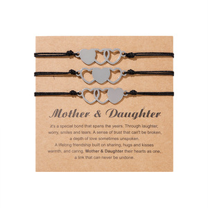 Mother & Daughter <b>Bracelet</b> Set Heart <b>Infinity</b> Symbol Adjustable Jewelry Gift for Mom and Daughter - Product Image 5