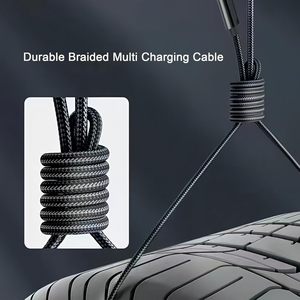 Câble compatible 3-en-1 portable en alliage d'aluminium USB-C USB-A 100W pour charge rapide 5A, batterie externe pour téléphones <span class=keywords><strong>iPhone</strong></span>/Android - Product Image 5